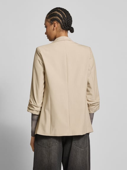 PIECES Regular Fit Longblazer mit Viskose-Anteil Modell 'BOSELLA' Beige 5