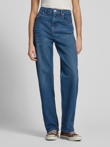 Tommy Jeans Straight fit jeans van katoenmix, model 'LAYLA' Jeansblauw - 4