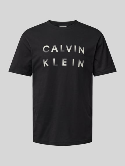 CK Calvin Klein T-Shirt mit Label-Print Black 2