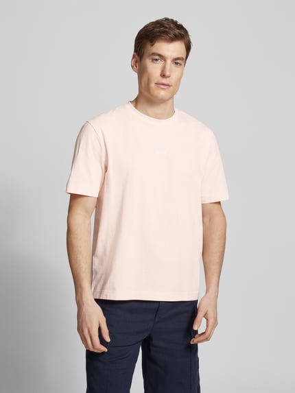 BOSS Orange T-shirt z nadrukiem z logo model ‘TCHUP’ Różowy 4