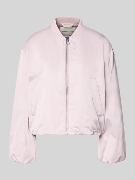 Productfoto, Regular Fit Blouson mit Baseball-Kragen van Marc O’Polo, effen lichtroze, gerecycled materiaal, lange ballonmouw, elastische zoom