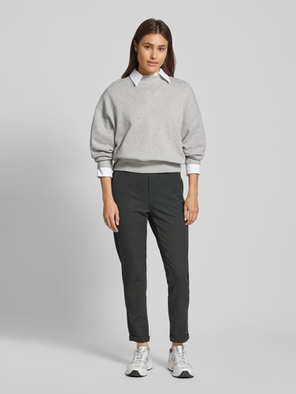 VERO MODA Loose Fit Stoffhose mit angedeutetem Eingriff Modell 'MAYA' Dunkelgrau 1