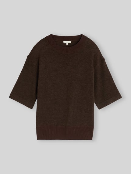 Tom Tailor Regular Fit Pullover mit Baumwoll-Anteil Schoko 2