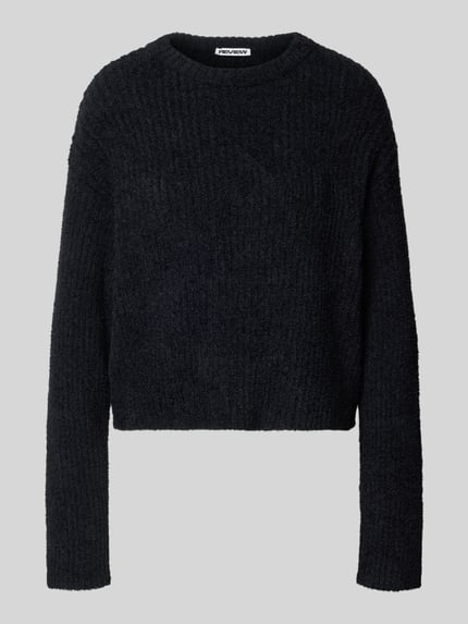 REVIEW Gebreide pullover met structuurmotief Zwart - 2