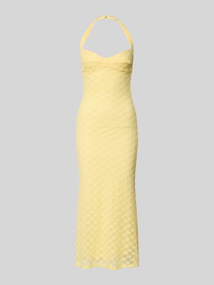 Bardot Neckholder-Midikleid Modell 'MARIKO' GELB 2
