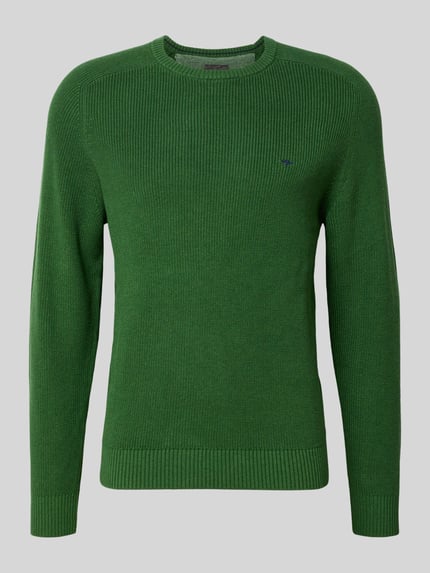 Fynch-Hatton Strickpullover aus reiner Baumwolle Gruen 2