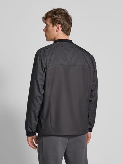 BOSS Green Regular fit lange bomberjack met tweewegritssluiting Donkergrijs - 5