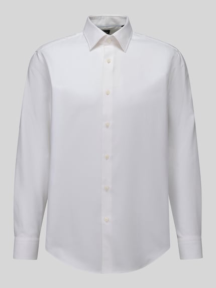 BOSS Regular Fit Businesshemd mit Label-Detail Weiss 2