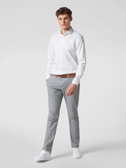Jake*s Regular Fit Business-Hemd mit Haifischkragen Weiss 1