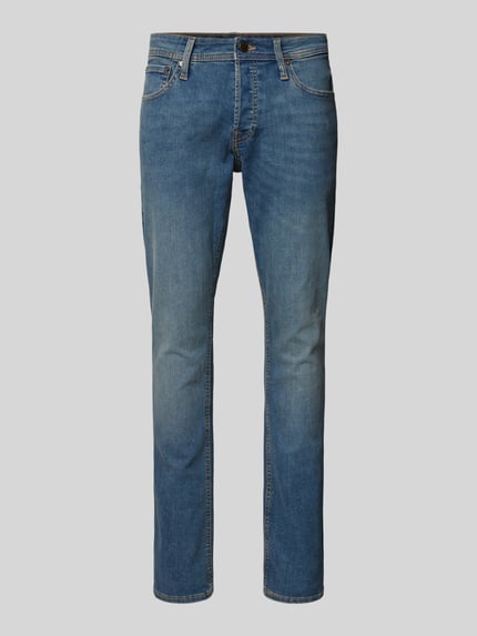 JACK & JONES Slim Fit Jeans mit 5-Pocket-Design Modell 'GLENN' Blau 2