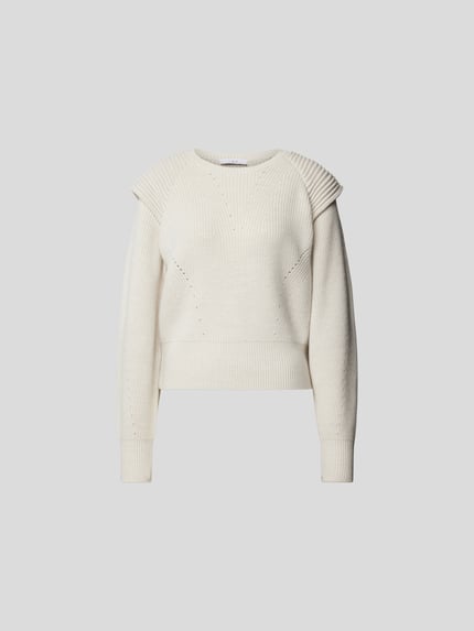 Iro Sweter w dzianinowym wyglądzie Biały 2