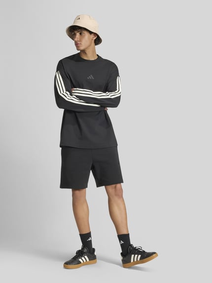 adidas Sportswear Relaxed Fit Langarmshirt aus reiner Baumwolle Black 1