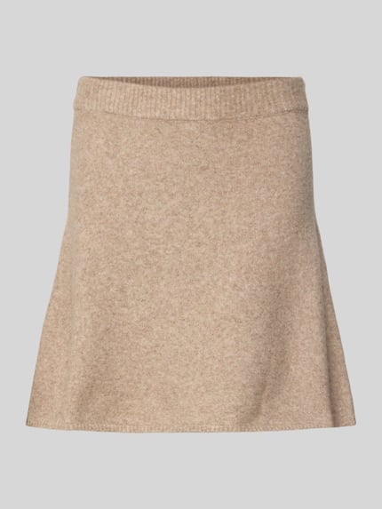 Neo Noir Minirok met wol model 'Gisa' Beige gemêleerd - 2