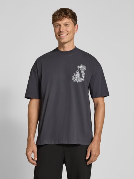 AllSaints Relaxed Fit T-Shirt aus reiner Baumwolle Modell 'anthos' Anthrazit 4