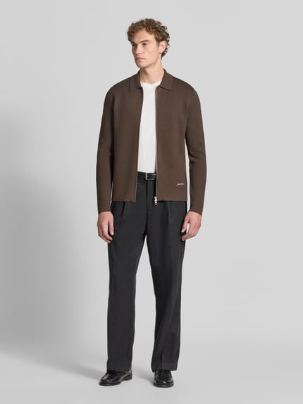 Samsøe Samsøe Regular Fit Jacke aus Viskose-Mix Modell 'Matt' Dunkelbraun 1