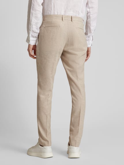 s.Oliver BLACK LABEL Anzughose aus Leinen-Mix Modell 'Pure' Beige 5