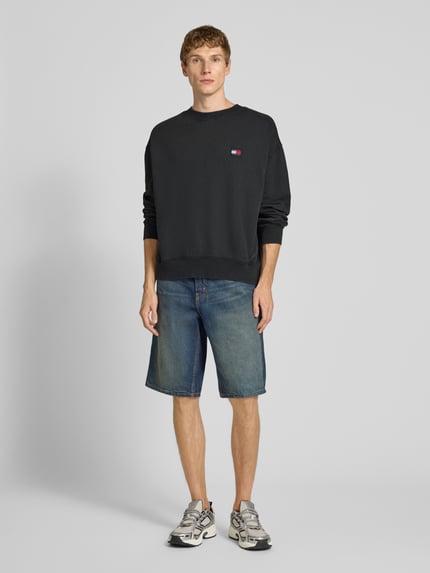 Tommy Jeans Regular Fit Sweatshirt aus reiner Baumwolle Black 1