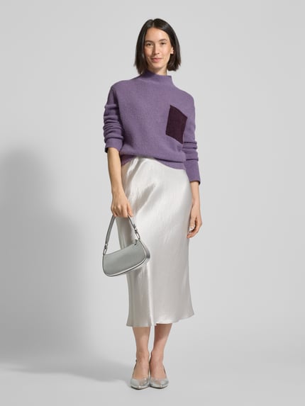 Luisa Cerano Strickpullover mit Woll-Anteil Mauve 1