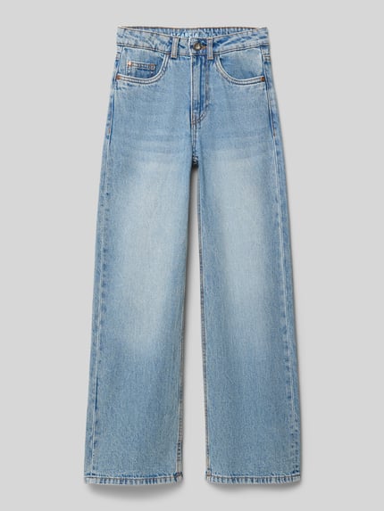 Garcia Jeansy o kroju straight fit z 5 kieszeniami model ‘Ilvy’ Niebieski 1