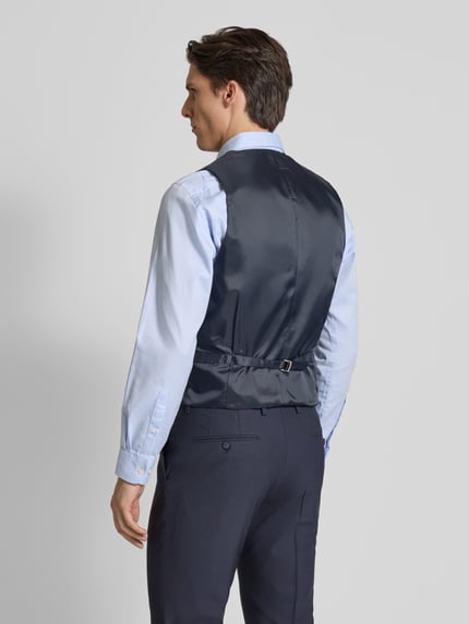 Pierre Cardin Regular fit gilet van scheerwolmix, model 'HUGO' Donkerblauw - 5