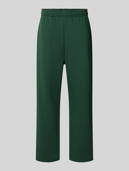 Produktfoto, Straight Fit Sweatpants aus Baumwoll-Mix mit Eingrifftaschen von URBAN CLASSICS in Dunkelgrün, elastischer Bund, glatte Textur