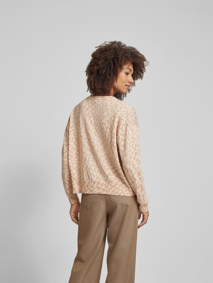 Lala Berlin Sweter w dzianinowym wyglądzie Beżowy 5