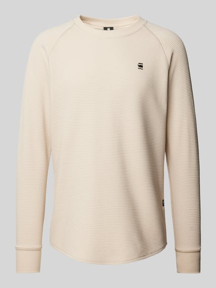 G-Star RAW Longsleeve mit Label-Detail Modell 'Jirgi' Offwhite 2