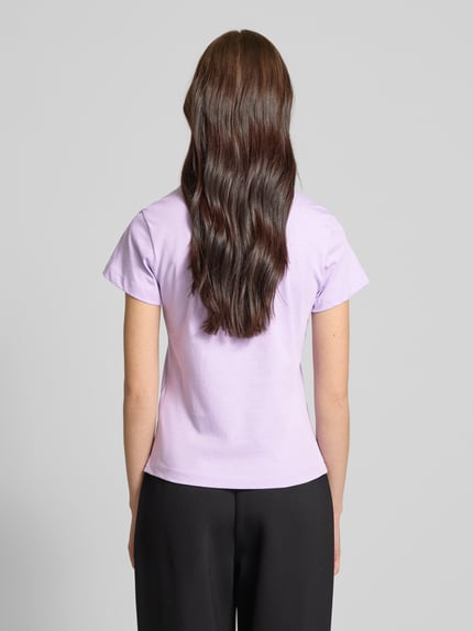 GUESS Activewear T-Shirt mit Strasssteinbesatz Modell 'NARCISO' Flieder 5