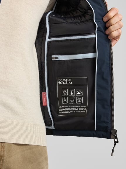 NAUTGÅRD Steppjacke mit Stehkragen und Reißverschlusstaschen Marine 7
