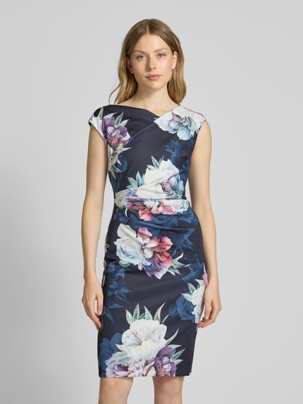SWING Cocktailkleid mit floralem Muster Marine 4