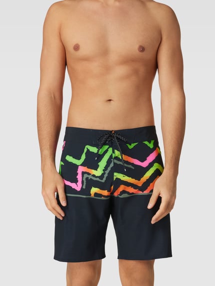 Billabong Zwembroek met all-over motief, model 'FIFTY' Zwart - 1