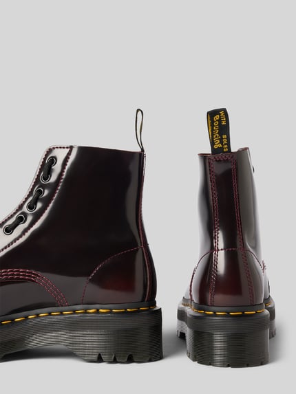 Dr. Martens Sztyblety skórzane z zamkiem błyskawicznym model ‘Sinclair’ Bordowy 2
