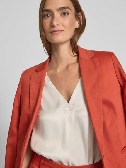 s.Oliver BLACK LABEL Relaxed Fit Blusenshirt im Fabric Mix Beige 3