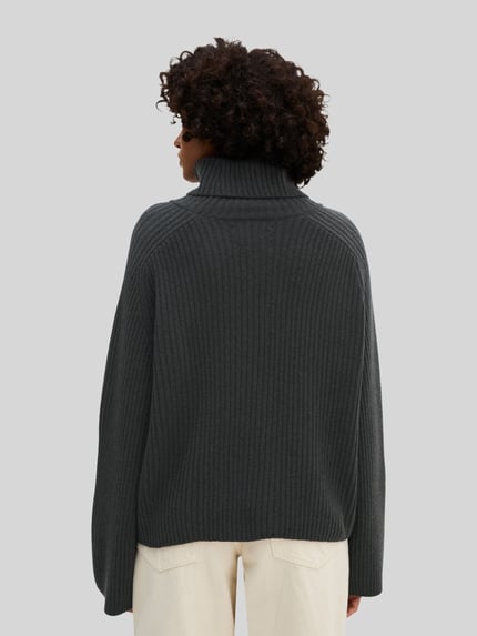 Marc O'Polo Turtleneck mit Label-Detail Anthrazit 5