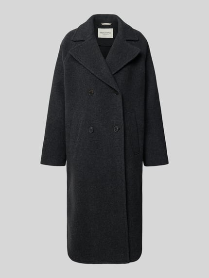 Marc O'Polo Oversized wollen jas met reverskraag Antraciet - 2