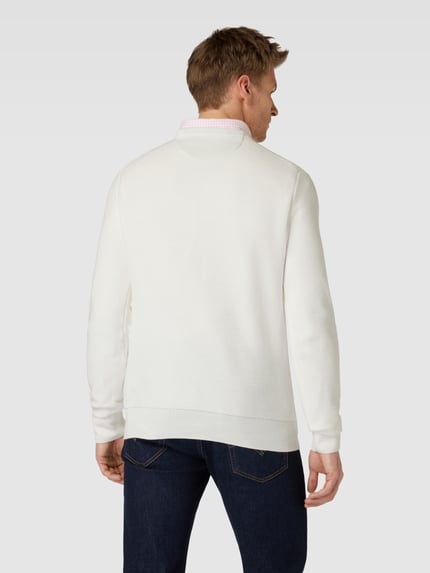 Polo Ralph Lauren Pullover mit Strukturmuster und Label-Stitching Offwhite 5