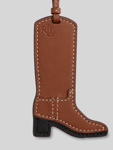 Lauren Ralph Lauren Brelok do kluczy z naturalnej skóry Koniakowy 2