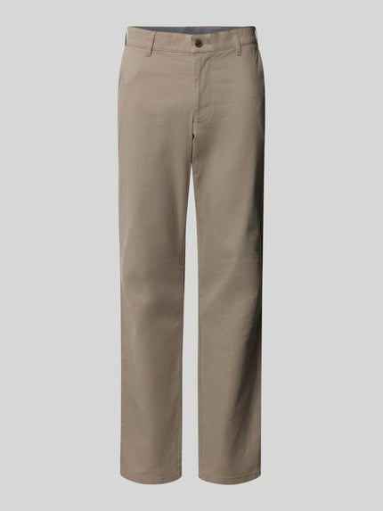 Christian Berg Men Straight Fit Stoffhose mit französischen Eingrifftaschen Hellbraun 2