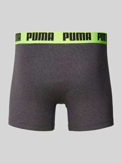 PUMA Trunks mit Label-Detail im 2er-Pack Dunkelgrau 3