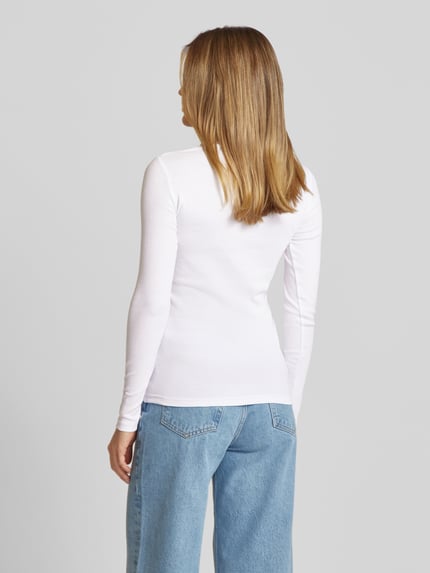 Samsøe Samsøe Longsleeve mit Rundhalsausschnitt Modell 'ALEXA' Weiss 5