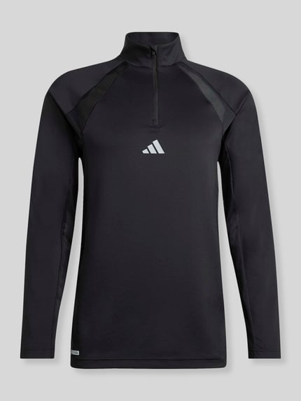 adidas Training bluzka z długim rękawem Sport o kroju slim fit z nadruk z logo model 'TECH' Czarny 1