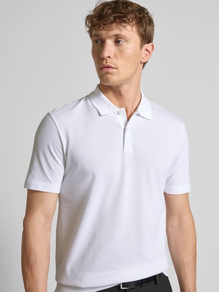 BOSS koszulka polo o kroju regular fit z mieszanki bawełny Biały 3