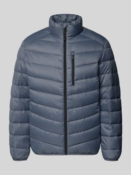 Tom Tailor Denim Regular Fit Steppjacke mit vertikaler Reißverschlussbrusttasche Mittelgrau 2