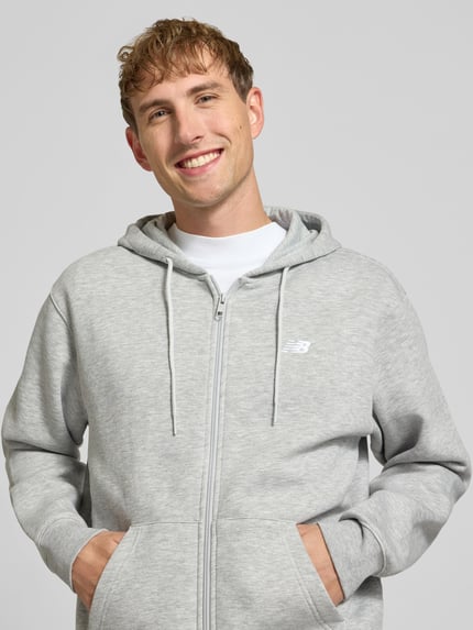 New Balance Regular Fit Sweatpants aus Baumwoll-Mix mit Label-Stitching Hellgrau 3