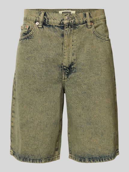 WOODBIRD Jeansshorts im Used-Look Modell 'Rami' Dunkelgruen 2
