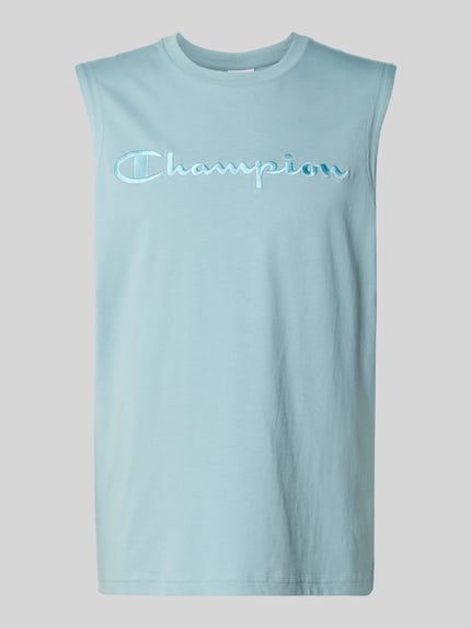 Champion Top mit Label-Stitching und Rundhalsausschnitt Aqua 2