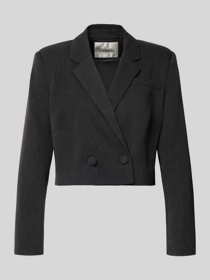 My Essential Wardrobe Cropped Blazer mit Reverskragen Modell 'Reece' Black 2