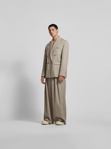 Nanushka Regular fit colbert van zuivere wol Taupe - 1