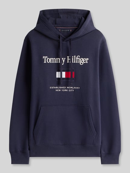 Tommy Hilfiger Regular fit hoodie van katoenmix Marineblauw - 2