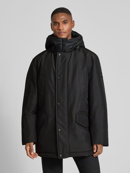 BOSS Orange Parka o kroju relaxed fit z kapturem model ‘OSIASS1’ Czarny 4